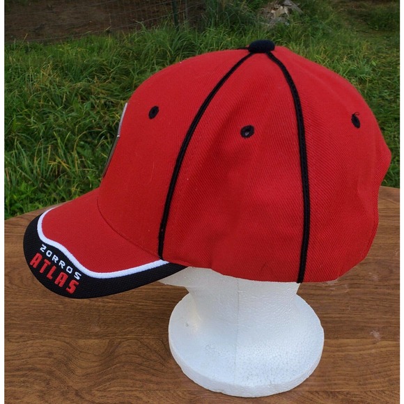 Atlas Zorros Metal 748 Embroidered Soccer Hat Red Cap Strapback Adjustable - Picture 6 of 11